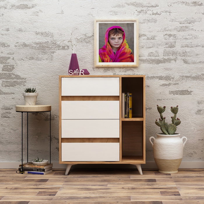 Hanah Home Cómoda Tsela Roble y Blanco